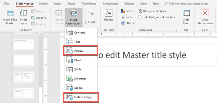 Sử dụng tùy chọn bố cục trong PowerPoint